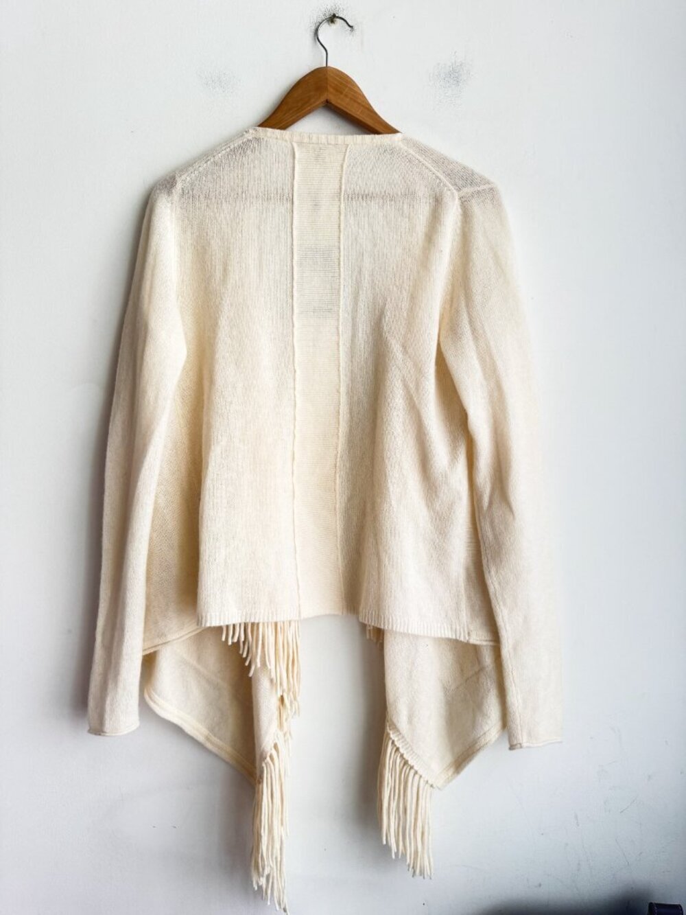 Neiman Marcus 100% Cashmere Fringe Detail Cardigan NWT L - Picture 7 of 7